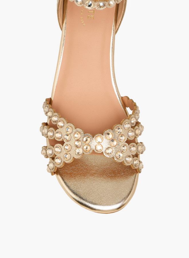 Celeste Girls Block Heel Ankle Strap Sandals Ramadan Collection - Image 4